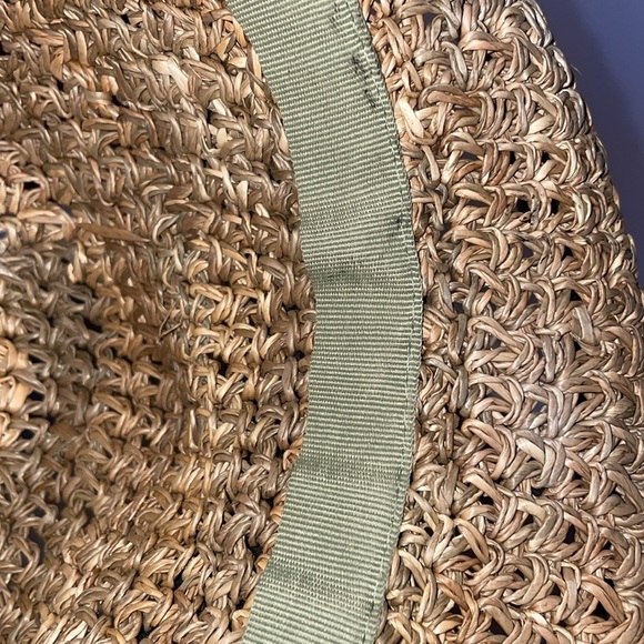 Walt Disney World Straw Hat Adult size with Mickey Head fabric band around hat - Picture 7 of 15